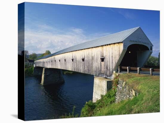 Cornish-Windsor Bridge, the Longest Covered Bridge in the Usa, Vermont, New England, USA-Rainford Roy-Premier Image Canvas