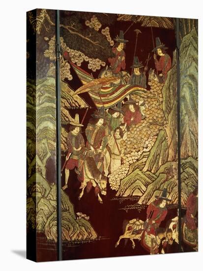 Coromandel Screen, C.1700-Chinese School-Premier Image Canvas