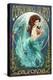 Coronado Island, California - Mermaid (Blue Tail)-Lantern Press-Stretched Canvas