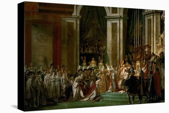 Coronation of Napoleon in Notre-Dame, Paris, by Pope Pius VII-Jacques-Louis David-Premier Image Canvas