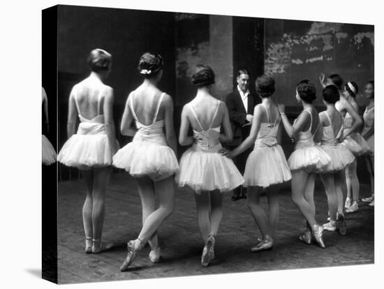 Corps de Ballet Listening to Ballet Master During Rehearsal of "Swan Lake" at Paris Opera-Alfred Eisenstaedt-Premier Image Canvas