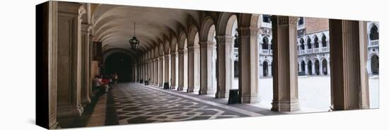 Corridor at a Palace, Doge's Palace, Venice, Veneto, Italy-null-Premier Image Canvas