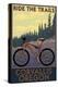 Corvallis, Oregon - Bicycle Ride the Trails-Lantern Press-Stretched Canvas