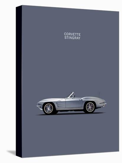 Corvette 1965 Grey-Mark Rogan-Stretched Canvas