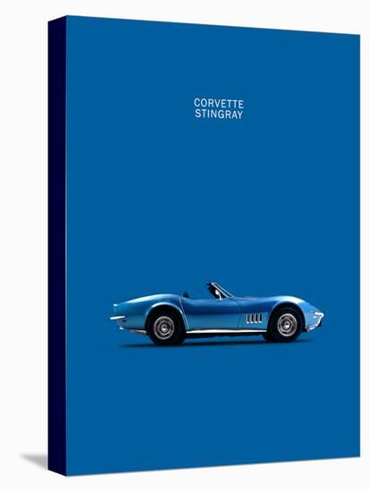 Corvette Stingray Blue-Mark Rogan-Stretched Canvas
