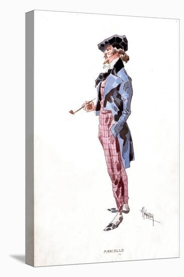 Costume by Adolpho Hohenstein (1854-1928) for the Character of Marcello. Opera “” the Boheme”” by G-Adolfo Hohenstein-Premier Image Canvas