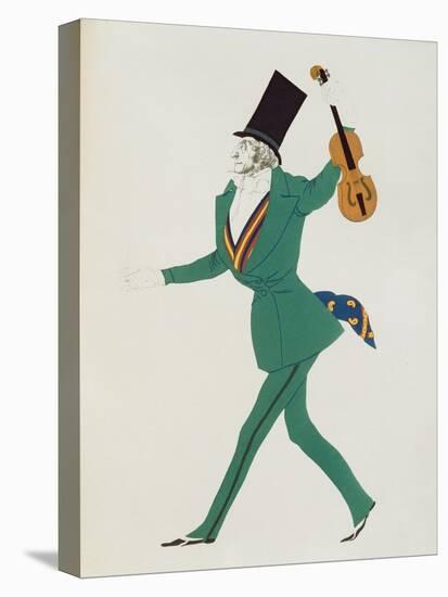 Costume Design for Paganini in 'The Enchanted Night' by Gabriele d'Annunzio-Leon Bakst-Premier Image Canvas