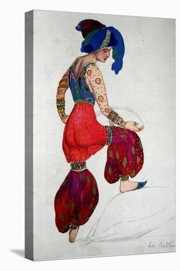 Costume Design for the Blue Sultan in 'Scheherazade', C.1910-Leon Bakst-Premier Image Canvas