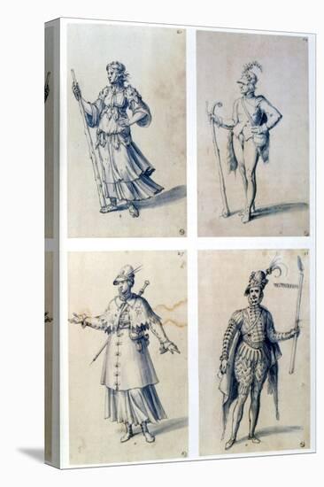 Costume Designs for Allegorical Characters, 16th Century-Giuseppe Arcimboldi-Premier Image Canvas