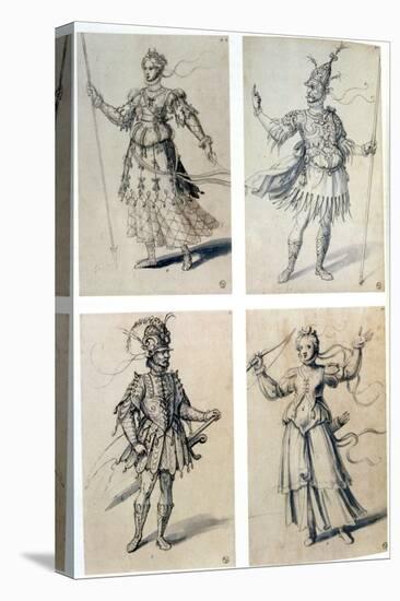 Costume Designs for Classical Deities, 16th Century-Giuseppe Arcimboldi-Premier Image Canvas