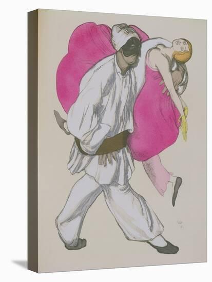 Costume Designs for Pamina and Monostatos in "The Magic Flute" by Wolfgang Amadeus Mozart 1922-Leon Bakst-Premier Image Canvas