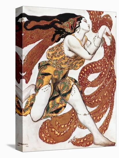 Costume sketch for a Bacchante, from the ballet " Narcissus", mythological poem ,1911.-Leon Bakst-Premier Image Canvas