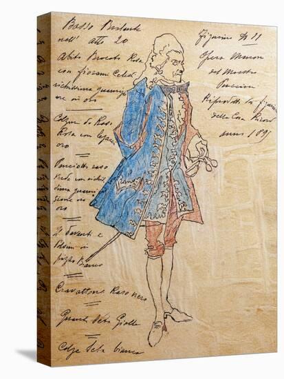 Costume Sketch for Role of Geronte Di Ravoir in Premiere of Opera Manon Lescaut-Giacomo Puccini-Premier Image Canvas