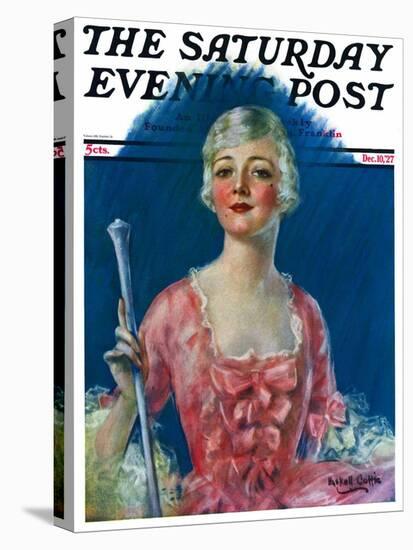 "Costumed Woman," Saturday Evening Post Cover, December 10, 1927-William Haskell Coffin-Premier Image Canvas