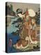 Costumes in Five Different Colors - Red (Aka)-Utagawa Kunisada (Toyokuni III)-Stretched Canvas