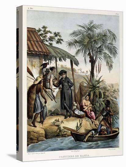 Costumes of Bahia, from 'Picturesque Voyage to Brazil', 1835-Johann Moritz Rugendas-Premier Image Canvas