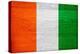 Cote D'Ivoire Flag Design with Wood Patterning - Flags of the World Series-Philippe Hugonnard-Stretched Canvas