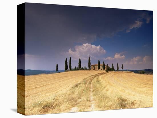 Cottage and Cypress Trees Near Pienza, Val d'Orcia, Siena Province, Tuscany, Italy, Europe-Sergio Pitamitz-Premier Image Canvas