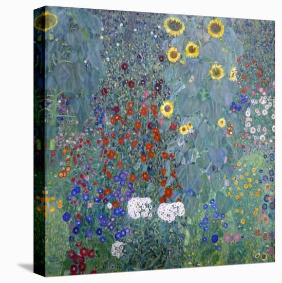 Cottage Garden with Sun Flowers, 1907 (Painting)-Gustav Klimt-Premier Image Canvas