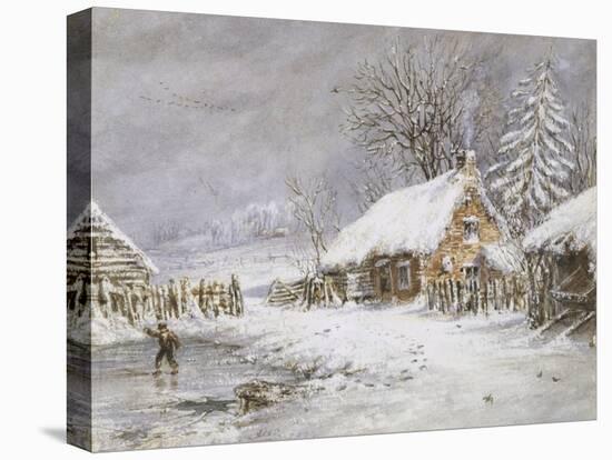 Cottage in Winter-Edward William Cooke-Premier Image Canvas