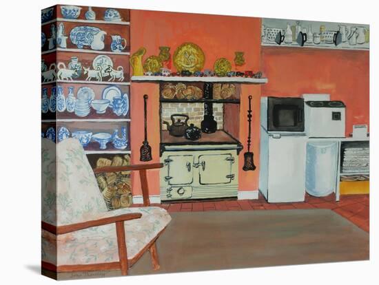 Cottage Kitchen, Red Cottage Studios, Suffolk with Rayburn, 2000-Joan Thewsey-Premier Image Canvas
