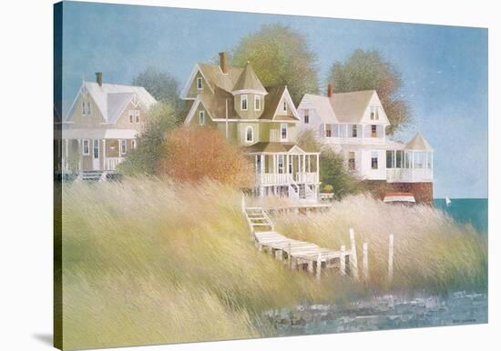 Cottages by the Sea-Albert Swayhoover-Stretched Canvas