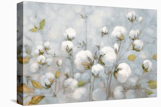 Cotton Field Blue Gray Crop-Julia Purinton-Stretched Canvas