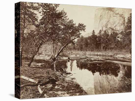 Cottonwood Bend, Valley of the Yosemite, 1872 (Mammoth-Plate Albumen Print)-Eadweard Muybridge-Premier Image Canvas