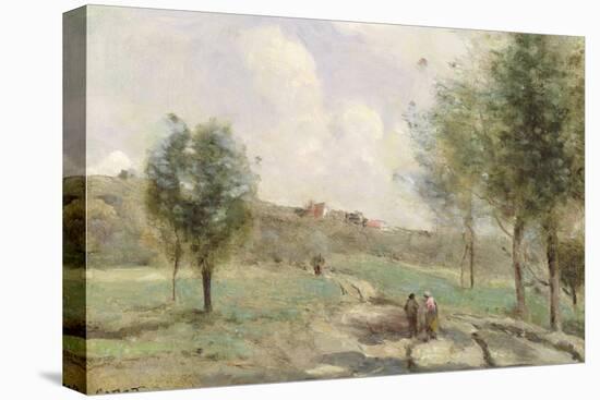 Coubron: Ascending Path-Jean-Baptiste-Camille Corot-Premier Image Canvas