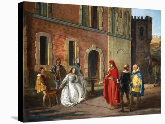 Count Lantieri De Paratico Introducing Dante During His Visit to Bornato Castle-null-Premier Image Canvas