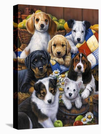 Country Bumpkin Puppies-Jenny Newland-Premier Image Canvas