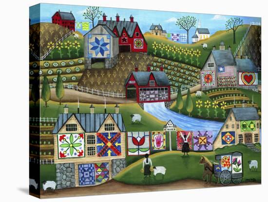 Country Harvest Folk Art Quilt Farms-Cheryl Bartley-Premier Image Canvas