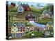 Country Harvest Folk Art Quilt Farms-Cheryl Bartley-Premier Image Canvas