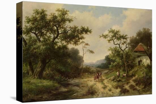 Country Landscape, 19Th Century-Barend Cornelis Koekkoek-Premier Image Canvas