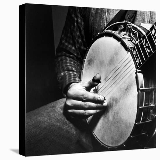 Country Music: Close Up of Banjo Being Played-Eric Schaal-Premier Image Canvas
