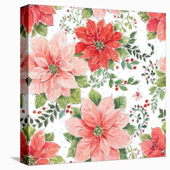 Country Poinsettias Step 02A-Daphne Brissonnet-Stretched Canvas