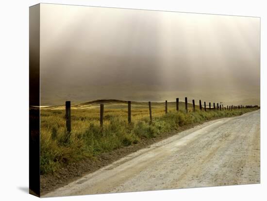 Country Road Lit by Sunrays, California, USA-Don Paulson-Premier Image Canvas