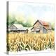 Countryside Autumn Barn V-Nicole DeCamp-Stretched Canvas