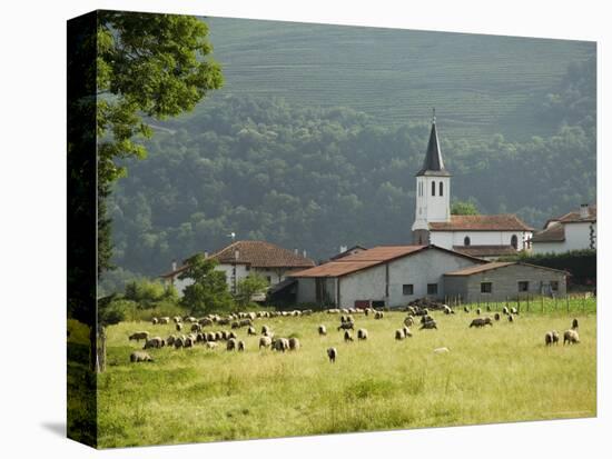 Countryside Near St. Jean Pied De Port, Basque Country, Pyrenees-Atlantiques, Aquitaine, France-R H Productions-Premier Image Canvas