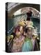 Couple at the Annual Carnival Festival Enjoy Gondola Ride, Venice, Italy-Jim Zuckerman-Premier Image Canvas