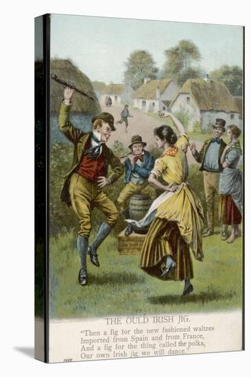 Couple Dance an Irish Jig on the Village Green-null-Premier Image Canvas