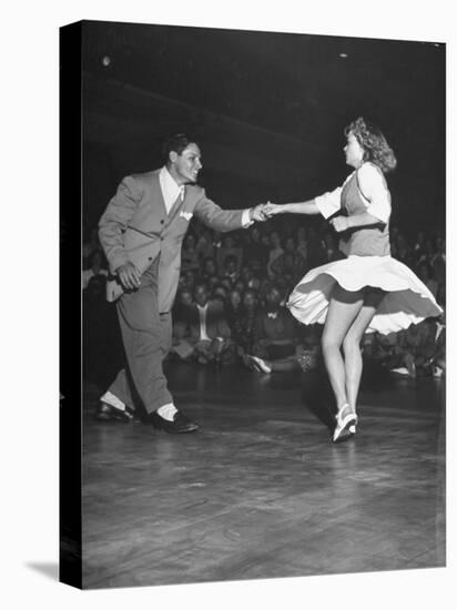 Couple Dancing in a Jitterbug Contest-Peter Stackpole-Premier Image Canvas