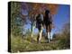 Couple Hiking During Autumn-null-Premier Image Canvas