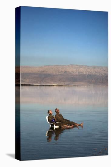 Couple in Healing Mud, Dead Sea, Israel-David Noyes-Premier Image Canvas