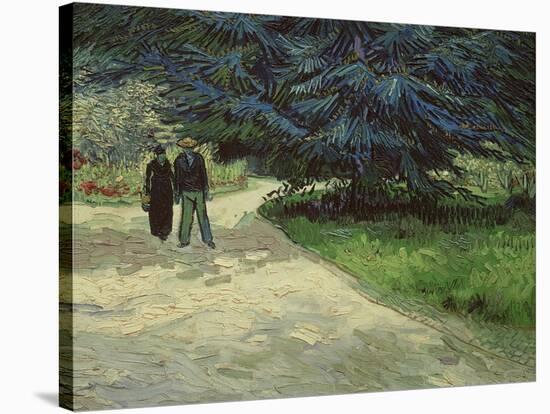 Couple in the Park, Arles, c.1888-Vincent van Gogh-Premier Image Canvas