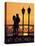 Couple on Bridge, Aruba, West Indies, Dutch Caribbean, Central America-Sergio Pitamitz-Premier Image Canvas