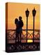 Couple on Bridge, Aruba, West Indies, Dutch Caribbean, Central America-Sergio Pitamitz-Premier Image Canvas