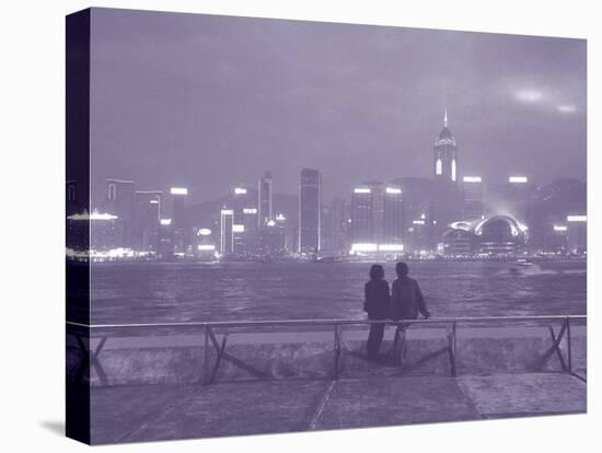 Couple Relaxing on Promenade, Hong Kong, China-John Coletti-Premier Image Canvas