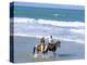 Couple Riding Horses on the Beach, Tibau Do Sul, Natal, Rio Grande Do Norte State, Brazil-Sergio Pitamitz-Premier Image Canvas