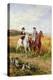 Couple Riding with their Dogs-Heywood Hardy-Premier Image Canvas